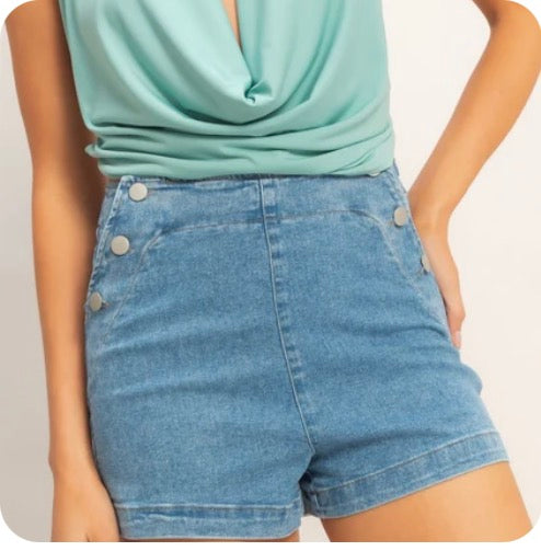 Vintage Inspired Denim Shorts