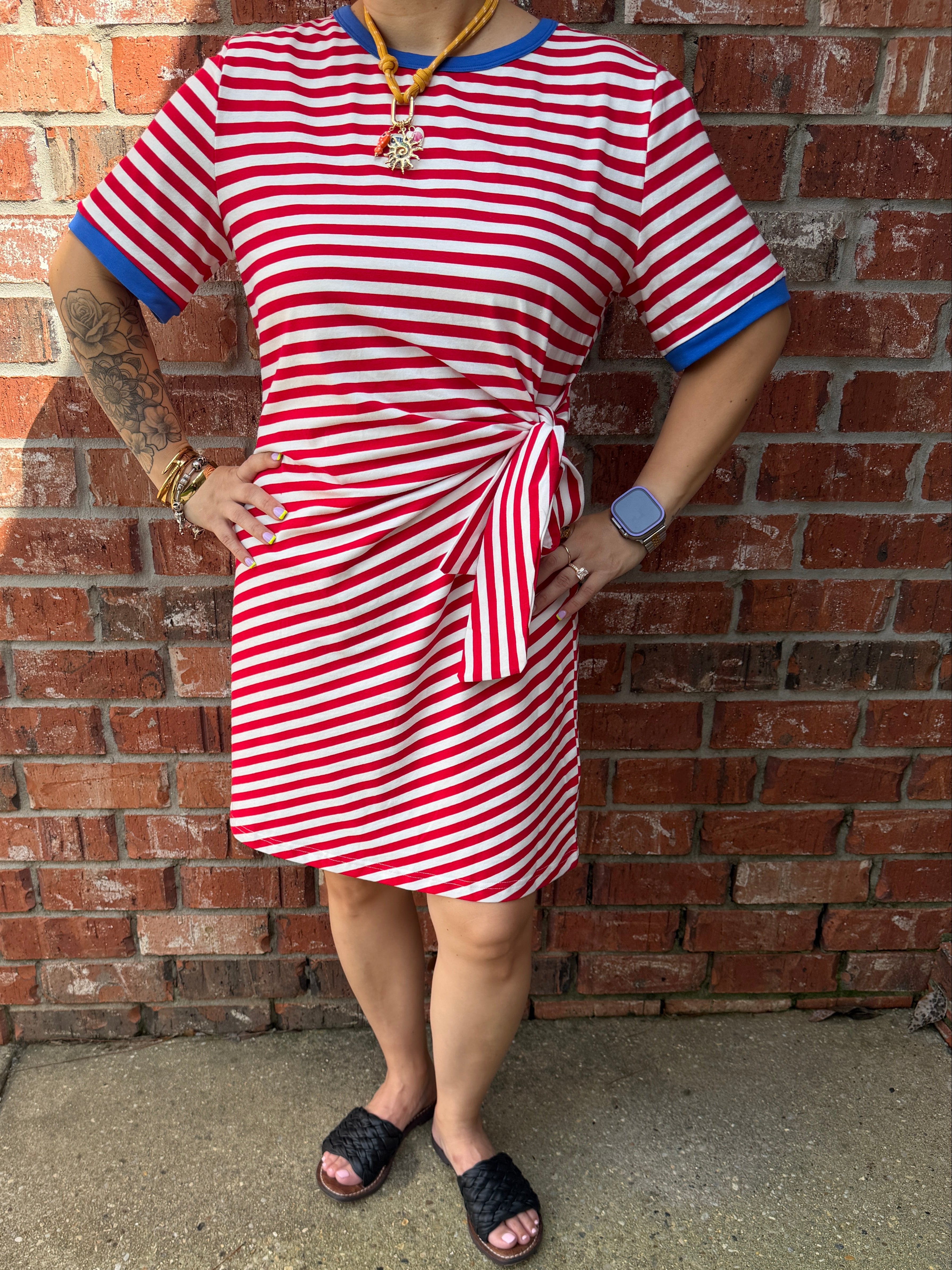 Firecracker Side Tie Dress